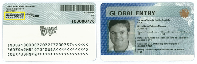 Global Entry Card