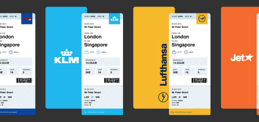 Various Redesigned Airline Boarding Passes