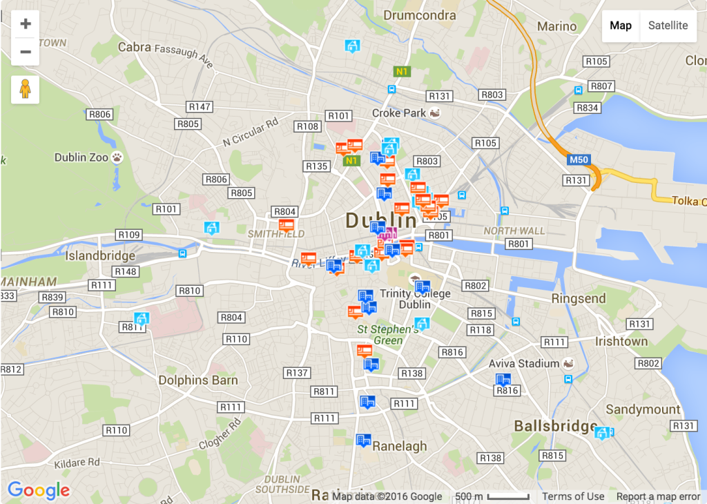 Be sure to check out map view on your favorite hostel/AirBnB booking website