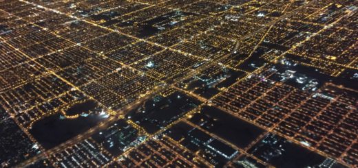 Nighttime in Chicago from my Aircraft